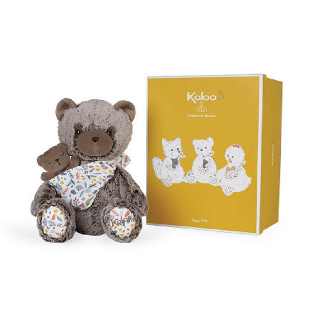 KALOO - Linoo - Plüschtier Papa Bär Oscar und Sein Baby, 35 cm - ab der Geburt K971002, Papa Bär Osc