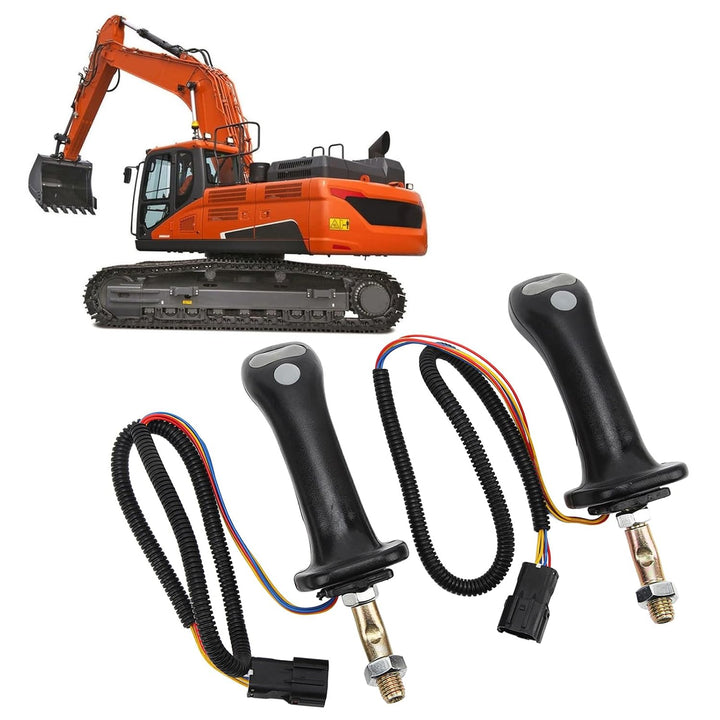Pyhodi 2 Stück 3-Tasten-Bagger-Joystick-Griffe für Doosan DH DX150 215 225 300 370-9C, Ergonomisch,