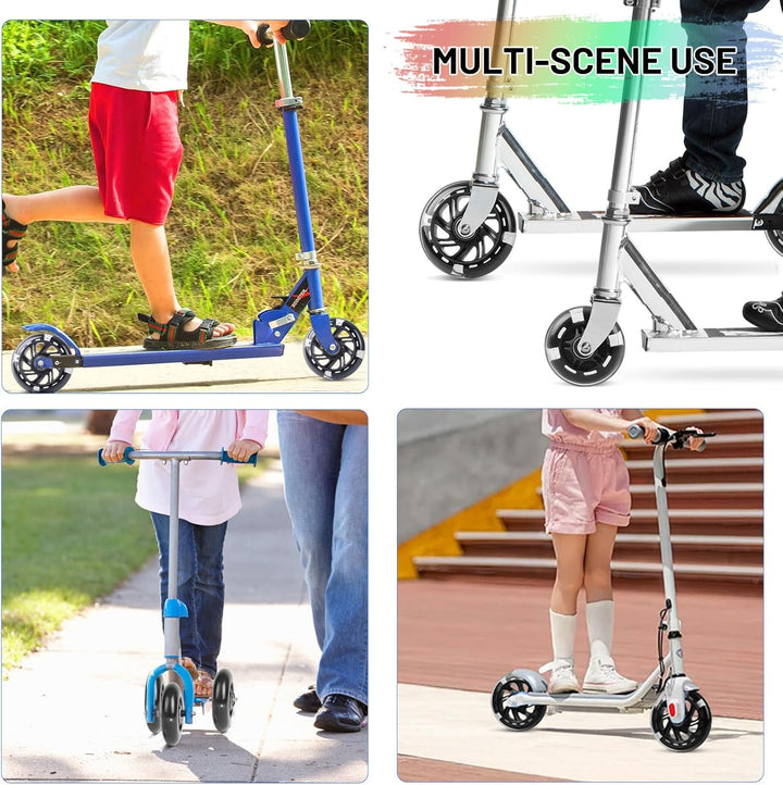 DBREAKS Leuchtende Stunt Scooter Rollen, 4 Stück LED-Lichtrollen, 80mm+120mm Led Scooter Ersatzräder