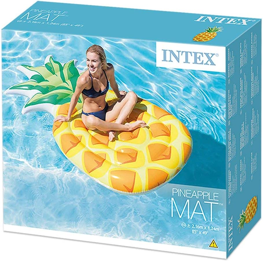 Intex 58761 Luftmatratze aufblasbar "Pineapple" 216 x 124 cm Single, Single