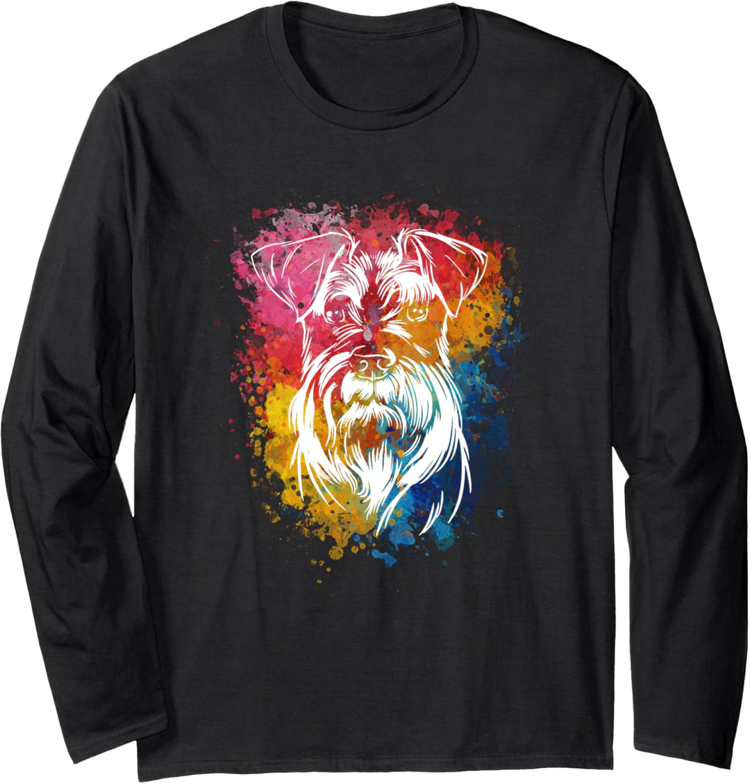 Riesenschnauzer Bekleidung für Schnauzer Mom & Dad Schnauzer Langarmshirt
