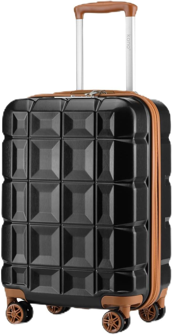 KONO Handgepäck Koffer Trolley Handgepäck 54cm Zwillingsrollen ABS Hartschalenkoffer Reisekoffer mit