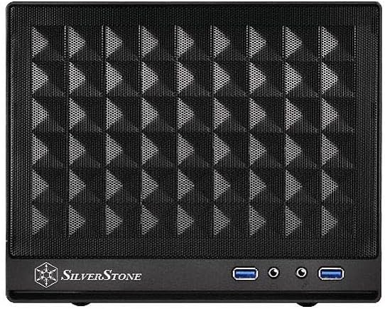 SilverStone SST-SG13B - Sugo Mini-ITX kompaktes Cube Gehäuse, Mesh-Frontblende, schwarz