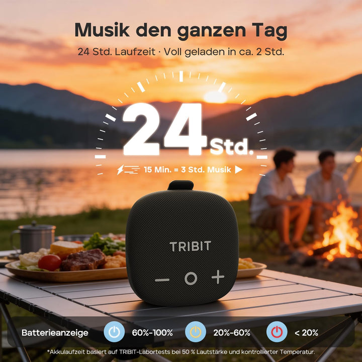 Tribit StormBox Micro 3 Bluetooth Lautsprecher mit 13W XBass Sound, Bluetooth 6.0, 24 Std., IP68 Was