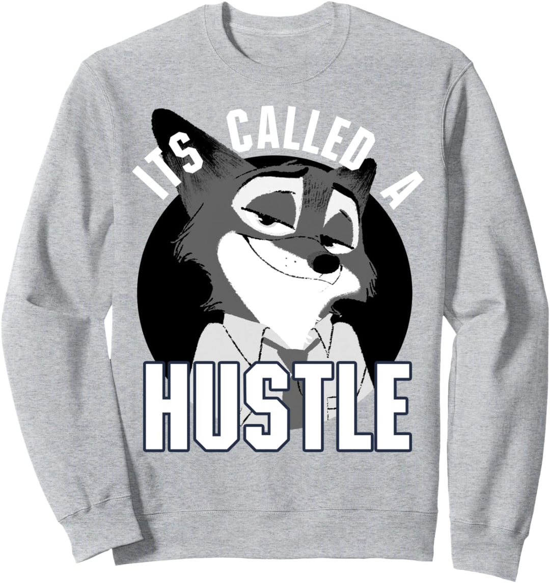 Disney Zootopia Nick It's Called A Hustle Circle Portrait Sweatshirt