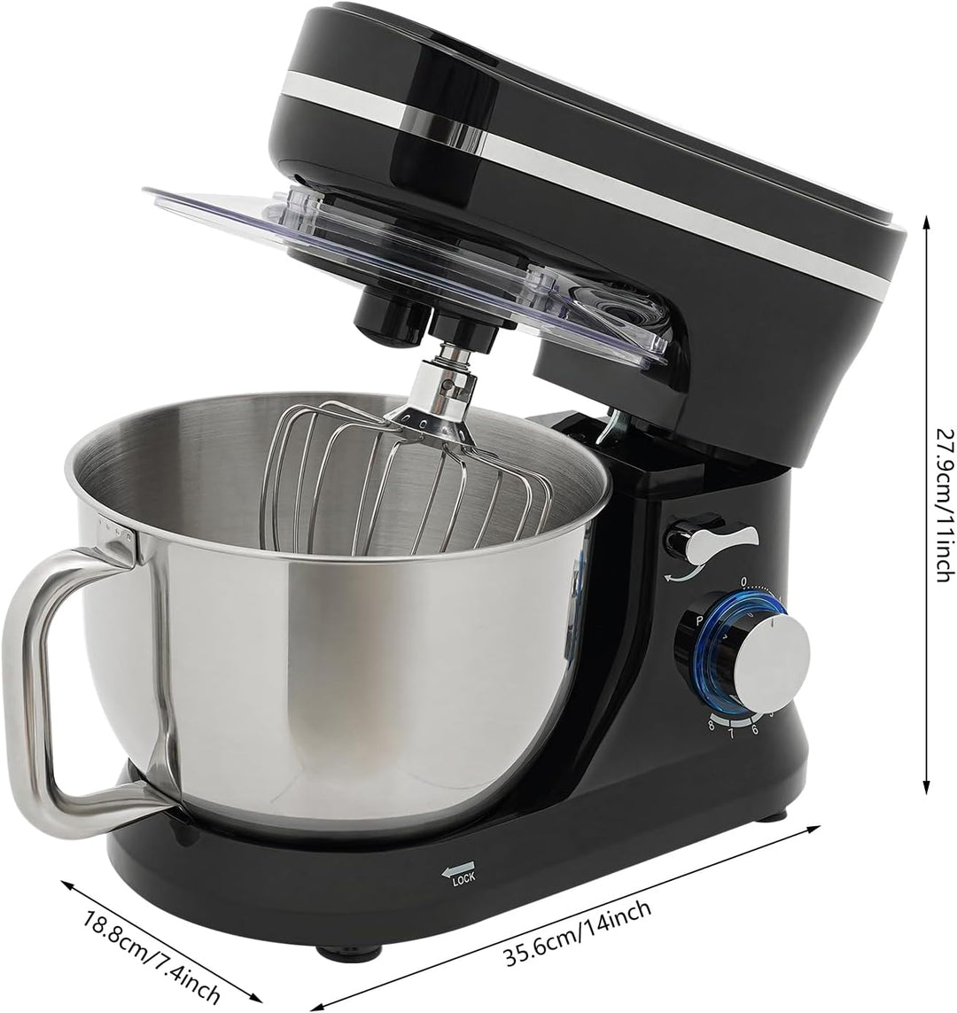 3in1 Küchenmaschine, 1000W 4.5L Mixer Küche 304-Edelstahl, 8+1(Impulsfunktion) Geschwindigkeiten, Te
