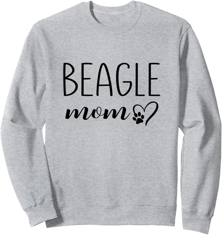 Dog Paw Print Heart Beagle Mom Sweatshirt