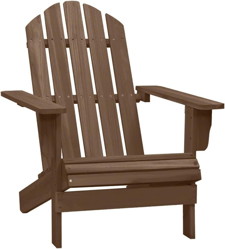 vidaXL Tannenholz Massiv Adirondack Gartenstuhl mit Fussstütze Tisch Deckchair Liegestuhl Gartenmöbe