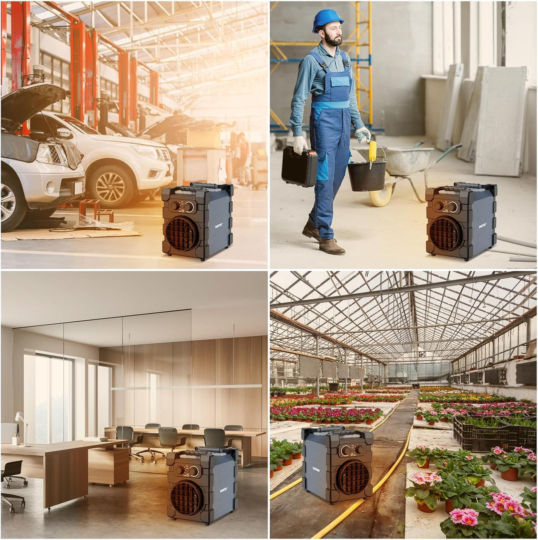 Professioneller Heizlüfter mit Schwerem Stahlgehäuse 3000 Watt Bauheizer Elektroheizer Bautrockner f
