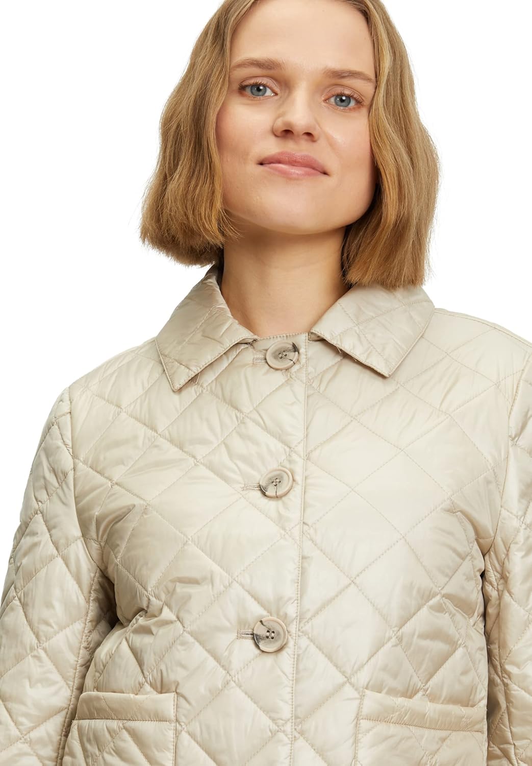 Cartoon Damen Steppjacke mit Kragen 38 Cream/Camel, 38 Cream/Camel