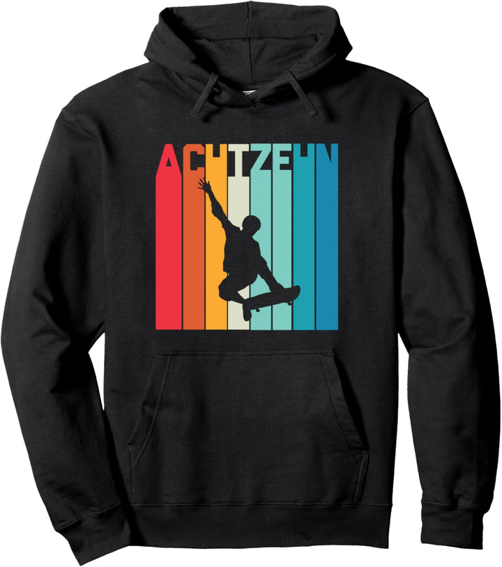 18. Geburtstag Geschenk Jungs Kinder Skater Skateboard Fan Pullover Hoodie