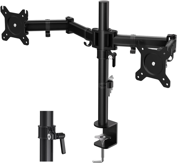 HFTEK - Monitor TV Tisch-Halterung Halter für Bildschirme von 13 bis 27 Zoll – VESA 75/100 (HF29DB),