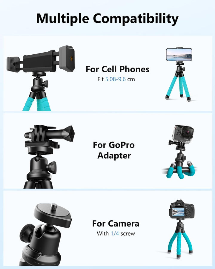 UBeesize Handy Stativ, Mini Stativ für Smartphone und Kamera, Tripod iPhone mit Bluetooth Handy Stat