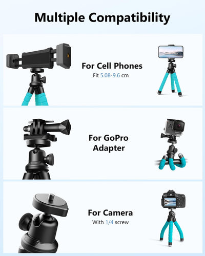 UBeesize Handy Stativ, Mini Stativ für Smartphone und Kamera, Tripod iPhone mit Bluetooth Handy Stat