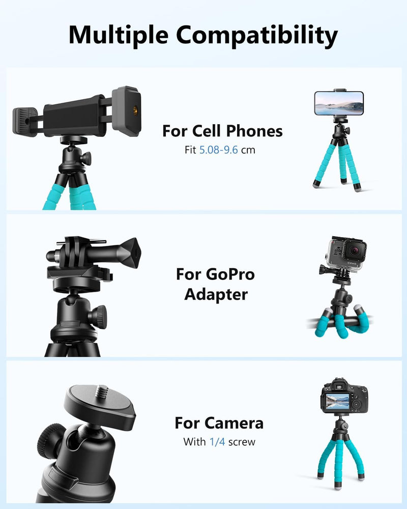UBeesize Handy Stativ, Mini Stativ für Smartphone und Kamera, Tripod iPhone mit Bluetooth Handy Stat