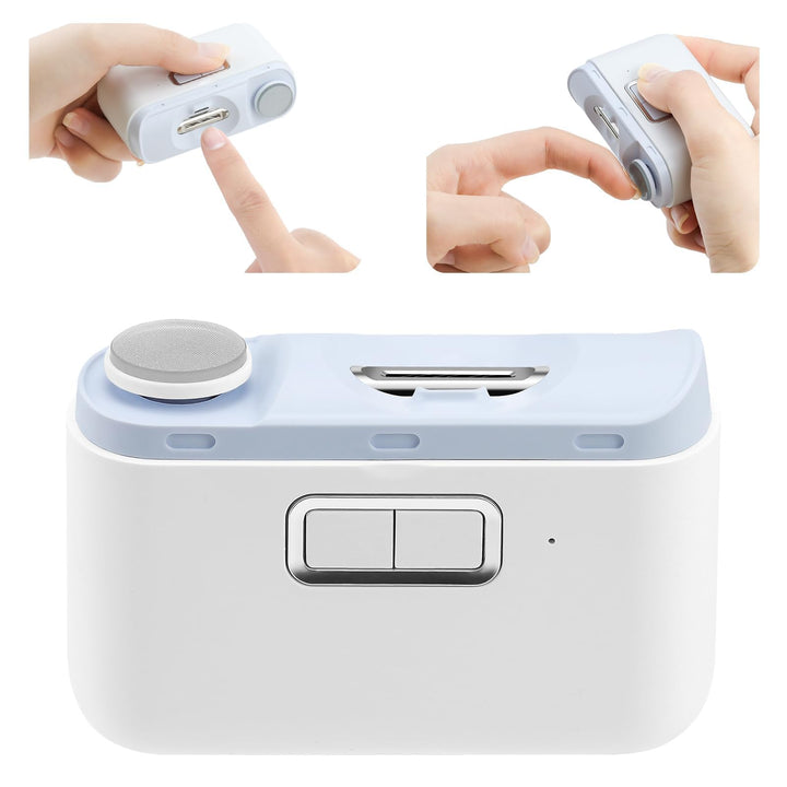 Upgraded 4 in 1 Automatischer Elektrischer Nagelknipser mit Polier-und Aufbewahrungsfunktion,Automat