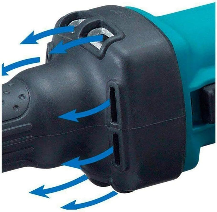 Makita GD0601 GD0601-Amoladora recta 400W 25.000 RPM 1.7 kg pinza 6 mm, Schwarz, Blau, Silber, 1/4_I