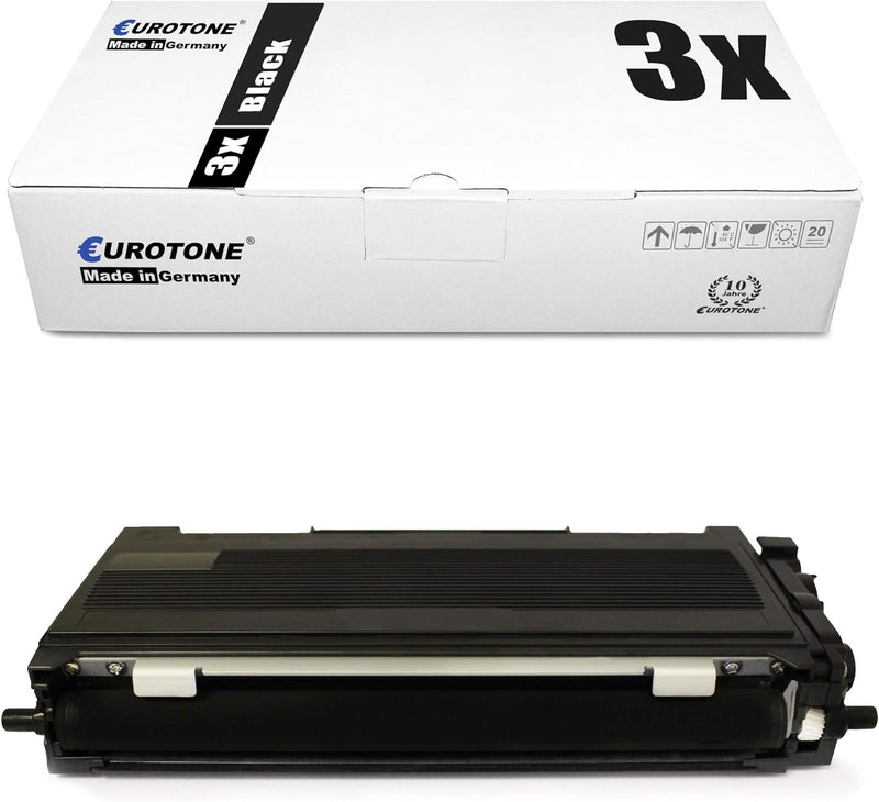 3X Eurotone XXL Toner für Brother HL 2130 2132 2135 R W ersetzt TN2010 TN-2010 Black Schwarz 3x Blac