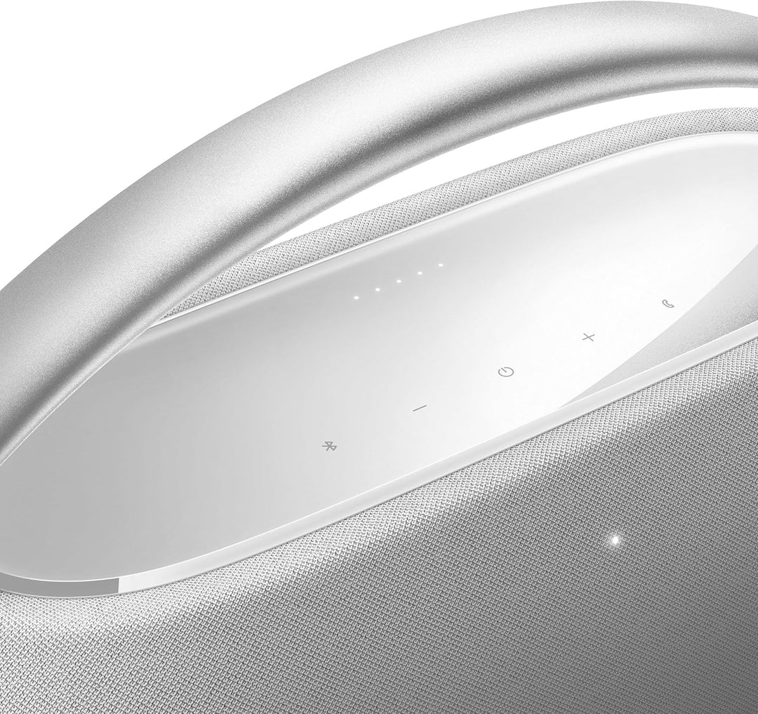 Harman Kardon Go + Play 3 Bluetooth Box in Grau – Tragbarer Lautsprecher mit 8-Stunden-Akku und kräf