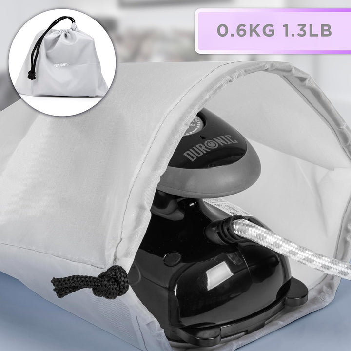 Duronic SI2 BK Mini Reisebügeleisen, 375W Mini Bügeleisen, Dampfbügeleisen 50ml Wassertank, kleines
