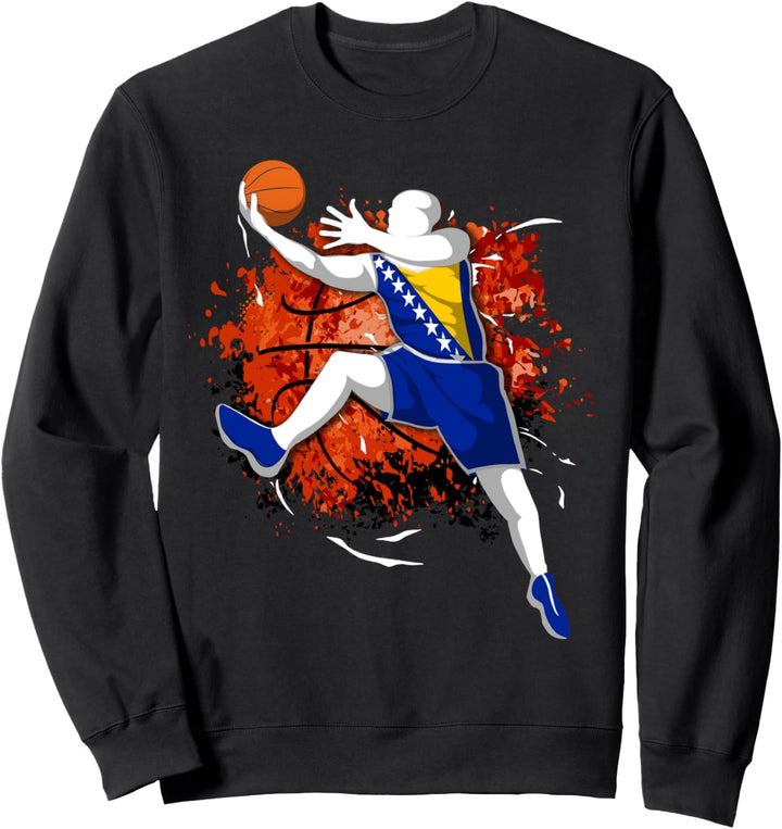 Bosnien und Herzegowina Basketball - Bosnische Flagge Sport Sweatshirt