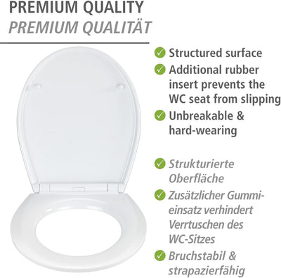 WENKO WC-Sitz Ocean Life, bunter Rollin'Art Toilettensitz mit Relief Oberfläche, hygienische Schnell