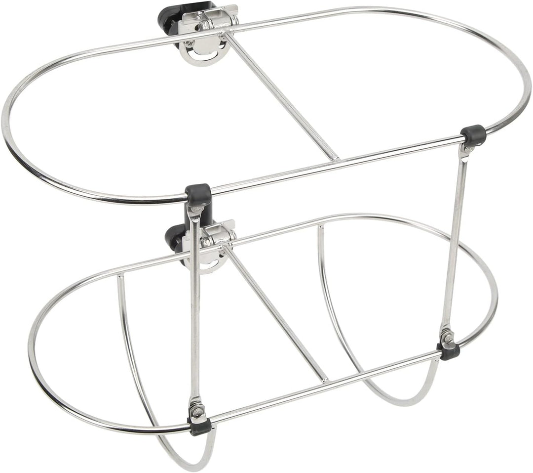 FOLOSAFENAR Boots-Fender-Rack, 2-Korb-Marine-Fender-Halter, klappbar, rostfrei, für 7-Zoll-Yacht-Fen