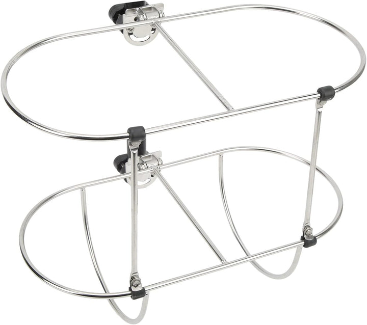 FOLOSAFENAR Boots-Fender-Rack, 2-Korb-Marine-Fender-Halter, klappbar, rostfrei, für 7-Zoll-Yacht-Fen