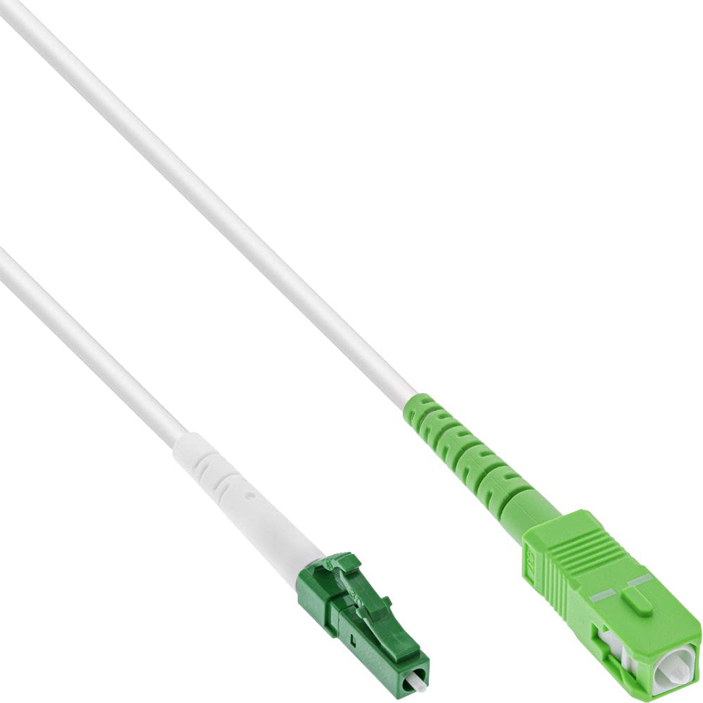 InLine® LWL Simplex Kabel, FTTH, LC/APC 8° zu SC/APC 8°, 9/125µm, OS2, 40m LC/APC 8° zu SC/APC 8° 40