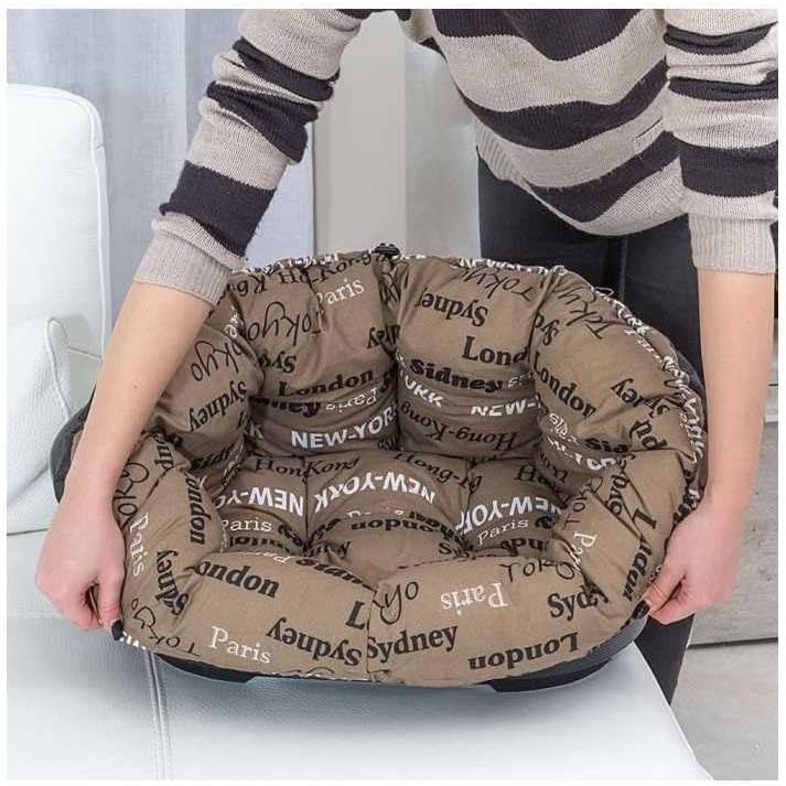 Ferplast Hundebett Hundesofa Katzenbett Hundematte Sofa' 2 Kunststoffkorb mit Waschbarem Gepolsterte