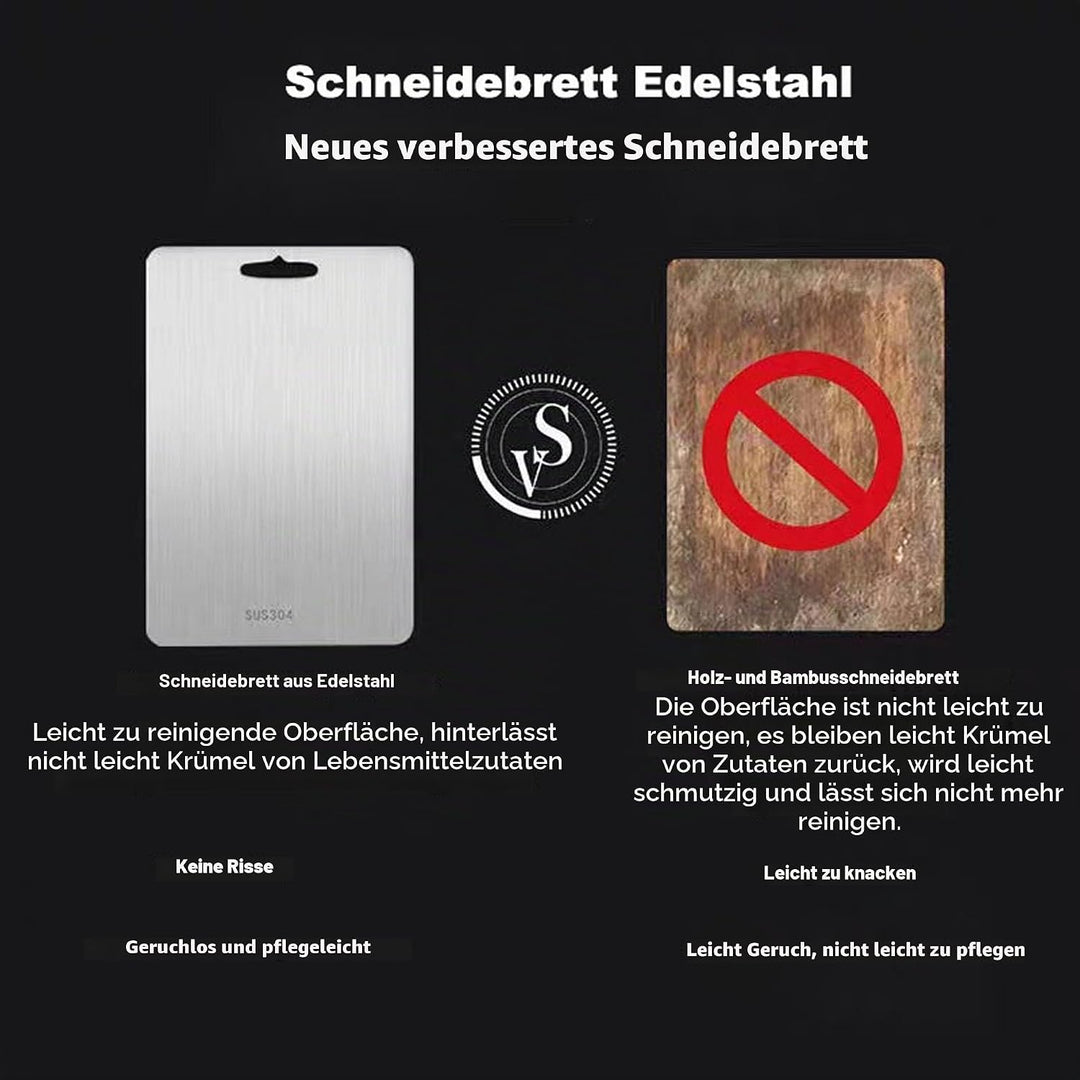 Nitoope 1 Stück Schneidebrett, Titan schneidebrett, Schneidebrett Edelstahl, Cutting Board, Schneide