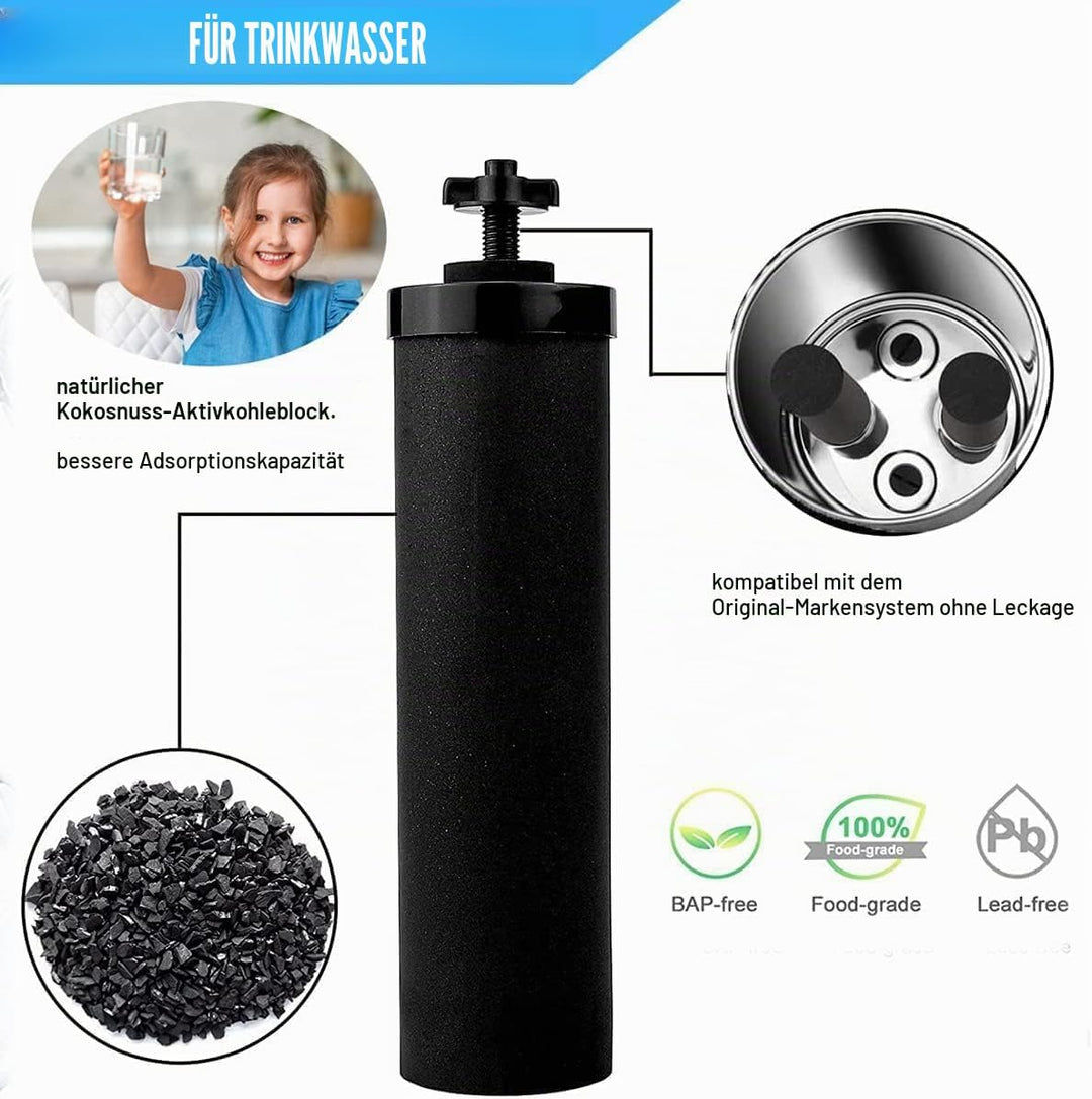 BB-9-2 Filter Kompatibel mit Berkeyy Reinigungselementen, Schwarzer Element-Kartusche und PF.2 Fluor
