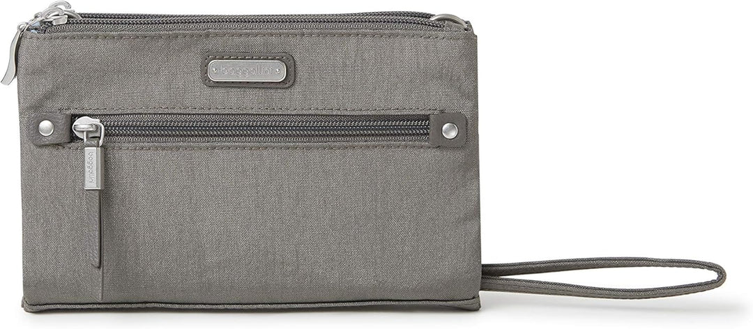 Baggallini Damen New Classic Small Crossbody Bag Subway Umhängetasche klein, Einheitsgrösse Grau, Gr