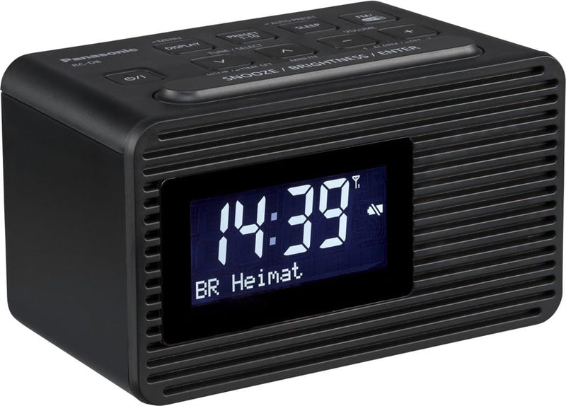 Panasonic RC-D8EG-K Radiowecker DAB+ (USB Ladefunktion, Snooze-Taste, Sleeptimer, Favoritentaste) sc