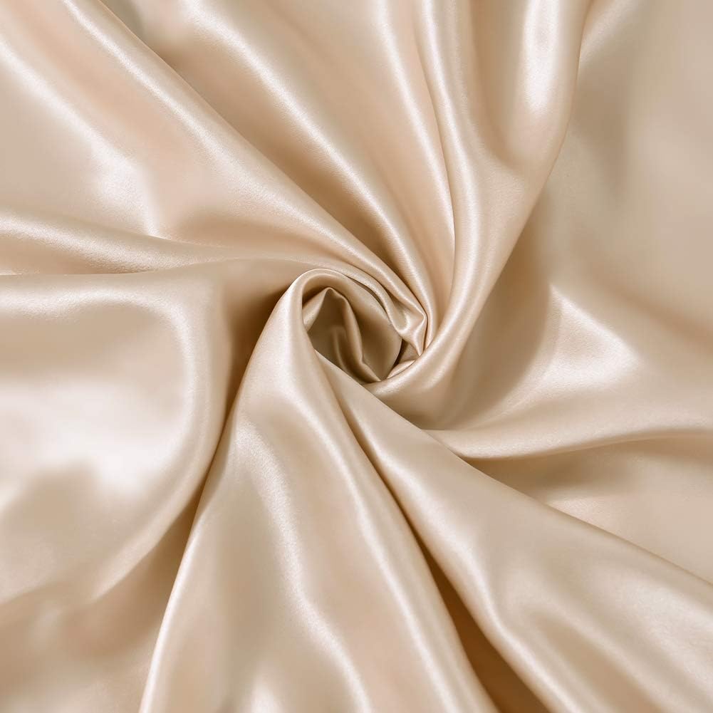 THXSILK 25 Momme Seidenbettwäsche Set 2 teilig, Bettbezug 155 x 220 cm und 40 x 80 cm Kissenbezüge,