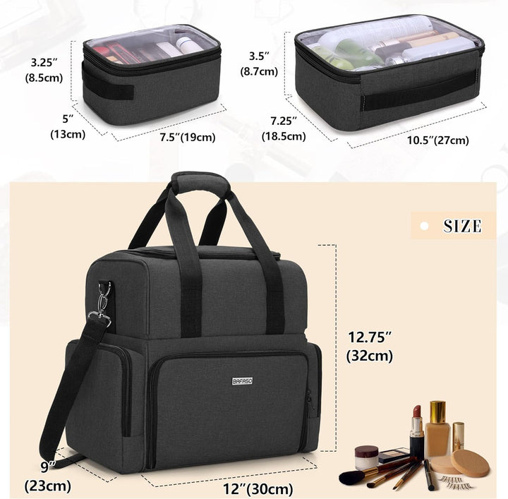 BAFASO Kosmetik Organizer Tasche, Make Up Tasche für Damen, Kulturtasche mit Grosser Kapazität, Kosm