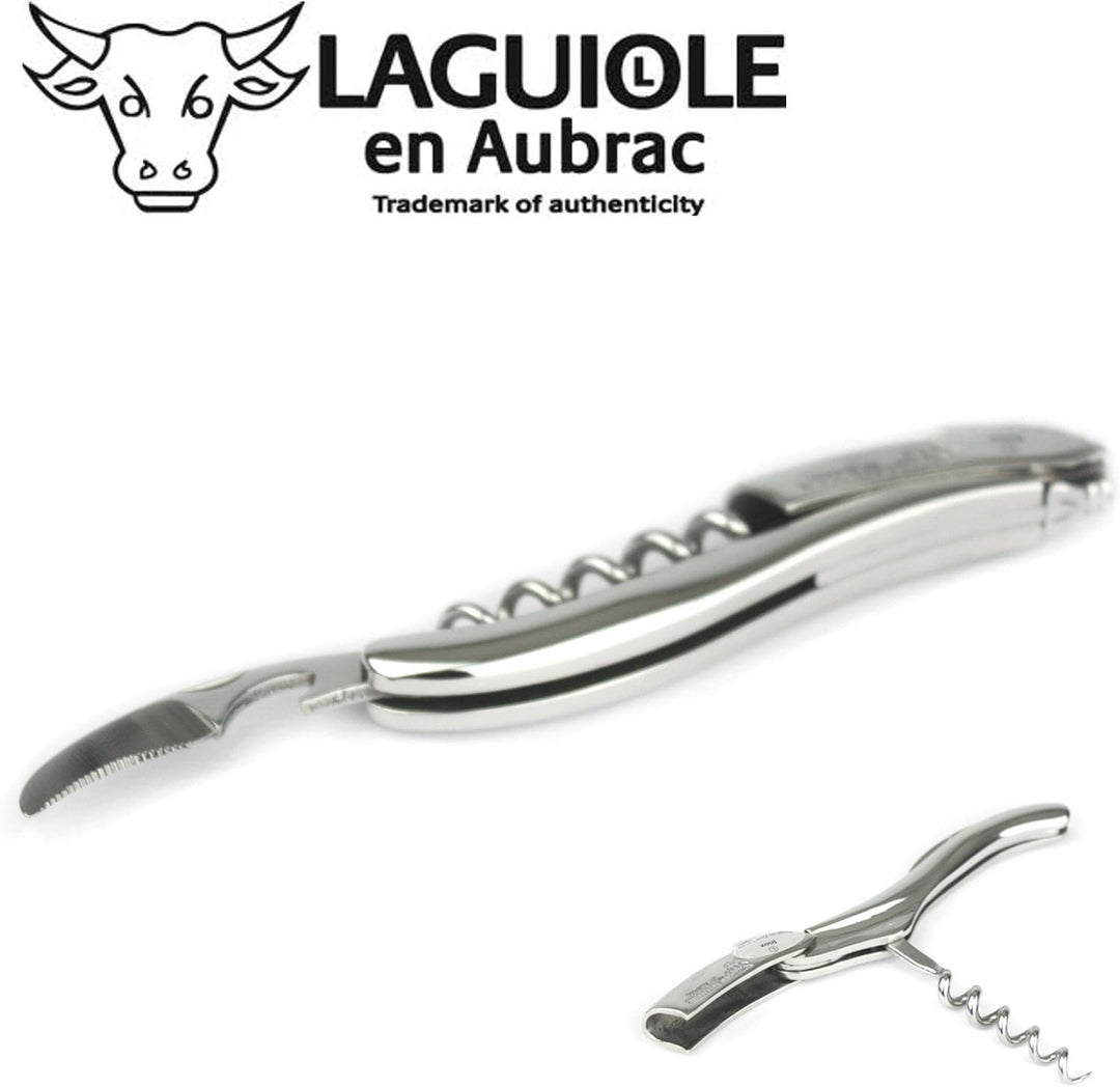 Laguiole en Aubrac Kellnermesser SOM99IBI Sommelierbesteck, Edelstahl glänzend, schwer
