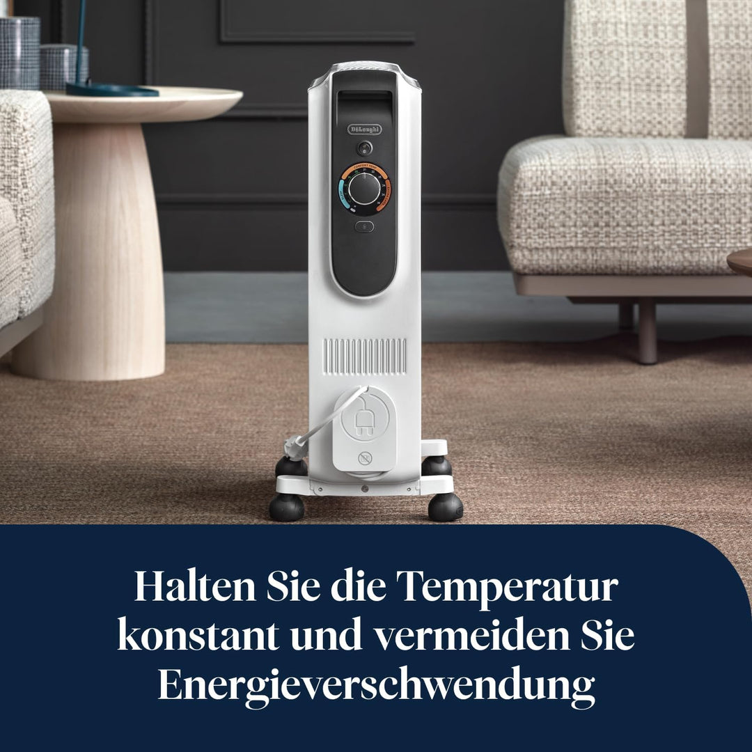 De'Longhi Dragon EasyTronic – Ölheizer für Räume bis 45m³, Elektroheizung mit Sicherheitsthermostat,