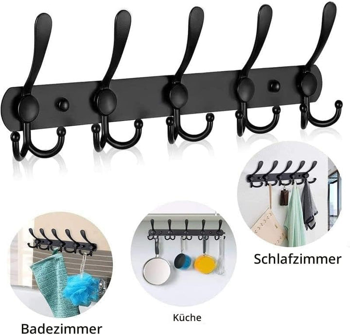 GlazieVault Kleiderhaken wand - Garderobenleiste Edelstahl (2 Stuck), Garderobenhaken Schwere, Garde