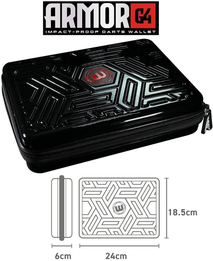 WINMAU Armor G4 Black Dart Case Schwarz G4, Schwarz G4