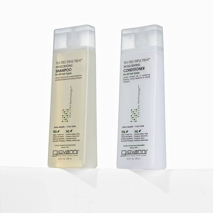 Giovanni Cosmetics Tea Tree Triple Treat Invigorating Shampoo, 24 Oz