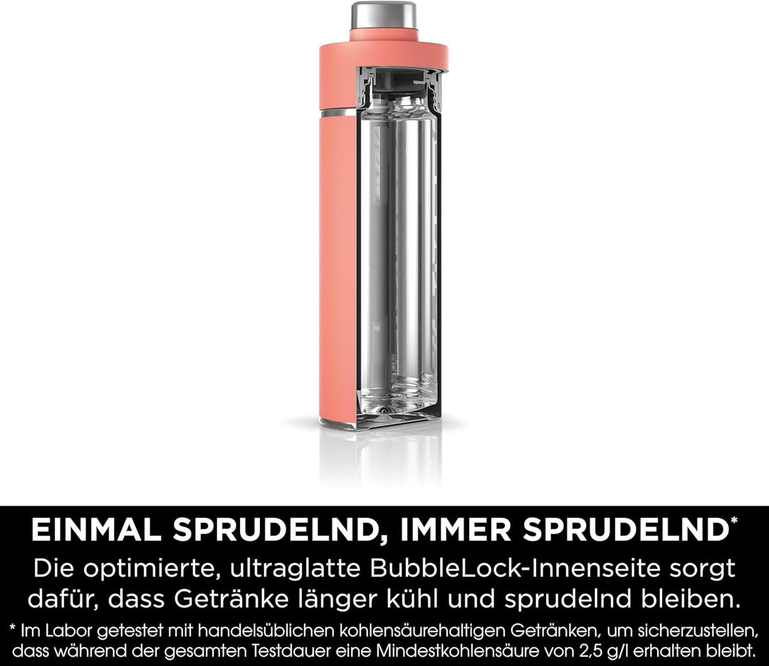 Ninja Thirsti Wasserflasche, Thermobecher to go, 530ml, auslaufsicherer Deckel, für kohlensäurehalti