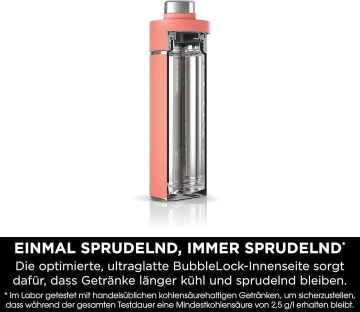 Ninja Thirsti Wasserflasche, Thermobecher to go, 530ml, auslaufsicherer Deckel, für kohlensäurehalti