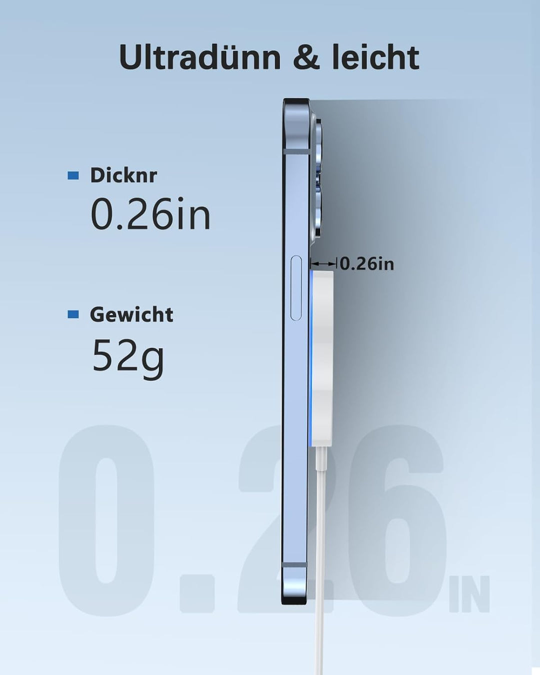 Mag-Safe Ladegerät iPhone mit 20W Schnelles Adapter, Wireless Charger induktive ladestation für iPho