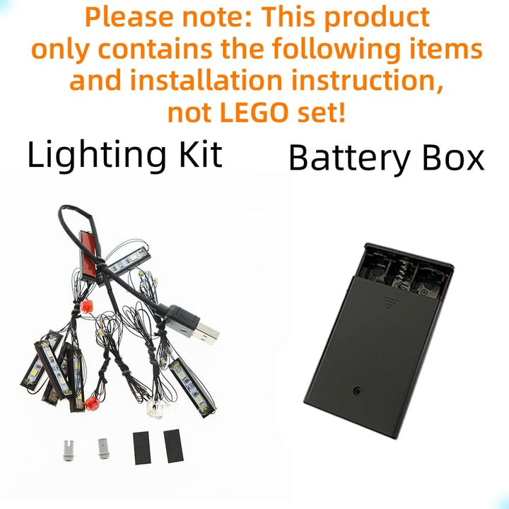 GEAMENT Licht-Set Kompatibel mit Lego Ferrari 488 GTE AF Corse #51" Supersports Car - Beleuchtungsse