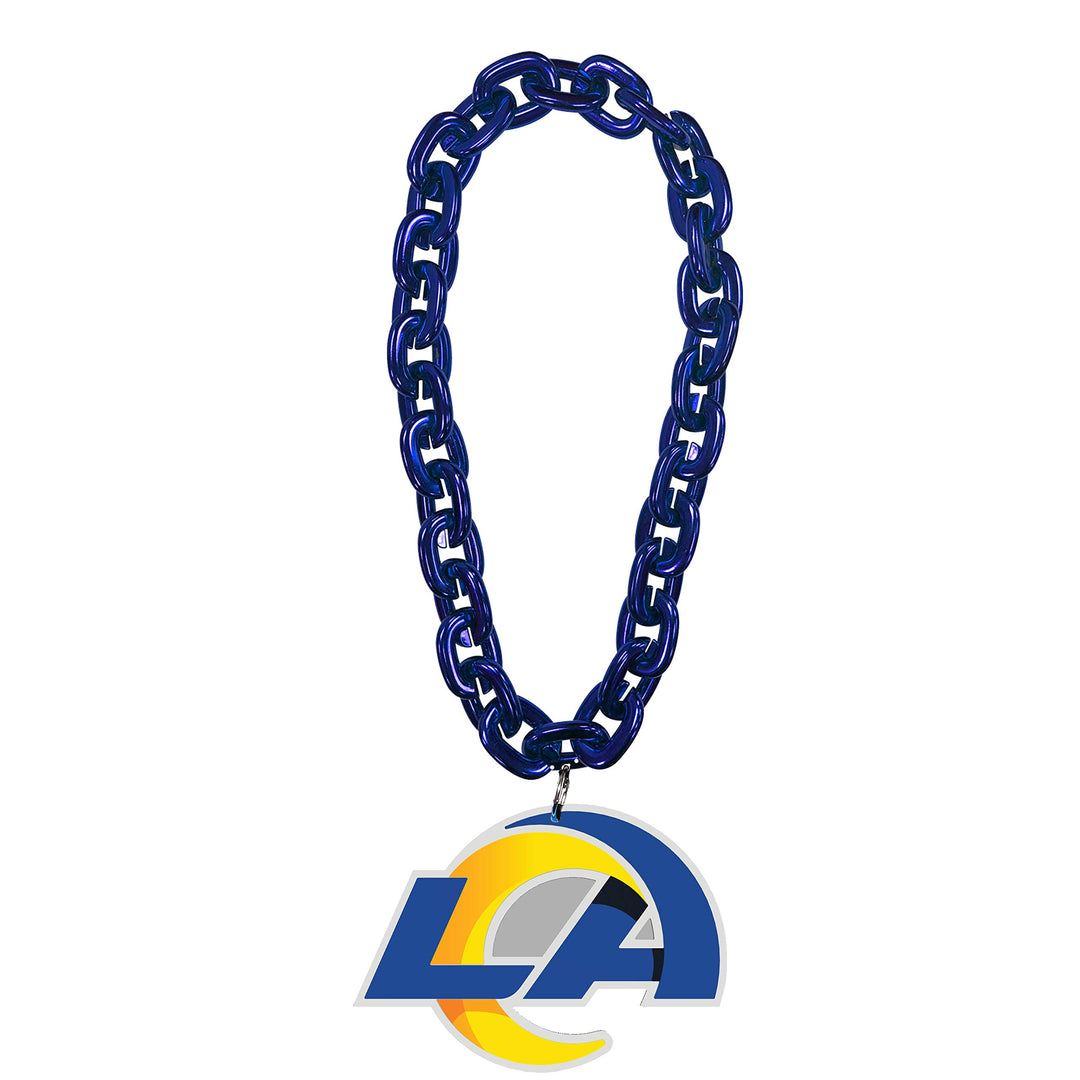 FanFave NFL Fanchain XXL Kette mit 3D Foam Anhänger Blau Einheitsgrösse, Blau Einheitsgrösse