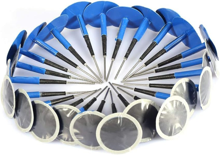 EVGATSAUTO Reifenstopfen Patch Gum, 24 Stück Auto Motorrad Universal Tubeless Rubber Blue Reifenpunk