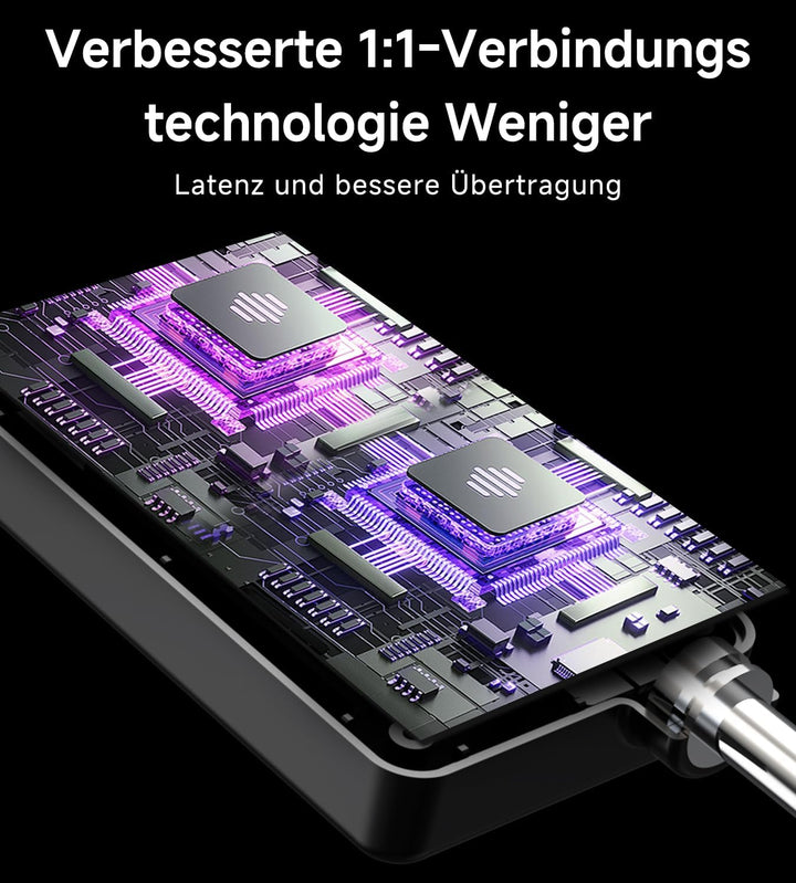 ECHOMUSSY Mikrofon Kabellos, Wiederaufladbare Kabellose Doppel mikrofone Mit 1:1-Chip-Verbindung Und