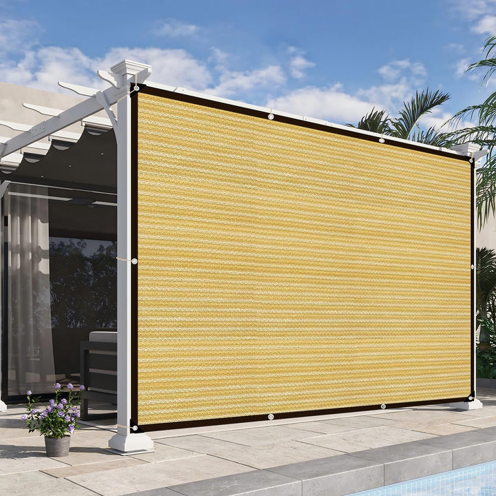 Schattierungsnetz Beige 2X2M Beige Schattiernetz als Sichtschutz für Terrasse & Balkon Abdeckung für