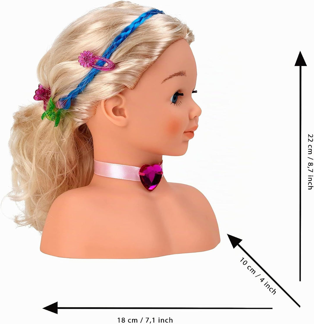 Theo Klein 5236 - Princess Coralie Schmink- und Frisierkopf mit Kosmetik-CD, mittel, Spielzeug, Mehr